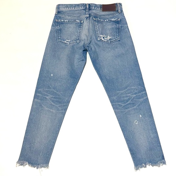 MOUSSY VINTAGE KELLEY TAPERED STRAIGHT DISTRESSED RAW-HEM ANKLE JEANS Sz26 - Picture 4 of 13